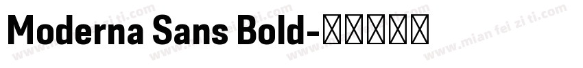 Moderna Sans Bold字体转换